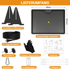 Jopassy Wärmeplatte Küken, Hühnerstall Heizung 300W, Doppelseitige Heizplatte 30-75°C, Höhenverstellbar