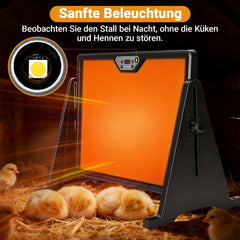 Jopassy Wärmeplatte Küken, Hühnerstall Heizung 300W, Doppelseitige Heizplatte 30-75°C, Höhenverstellbar