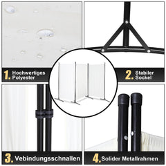 Jopassy Paravent Raumteiler Sichtschutz Faltbar Freistehend für Terrasse Balkon Garten