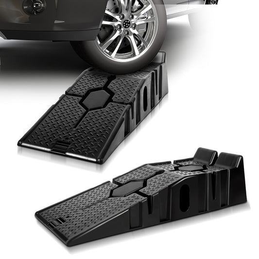 Jopassy Auffahrrampe Kunststoff Auto Rampe bis 2.5Tonnen 2er Set