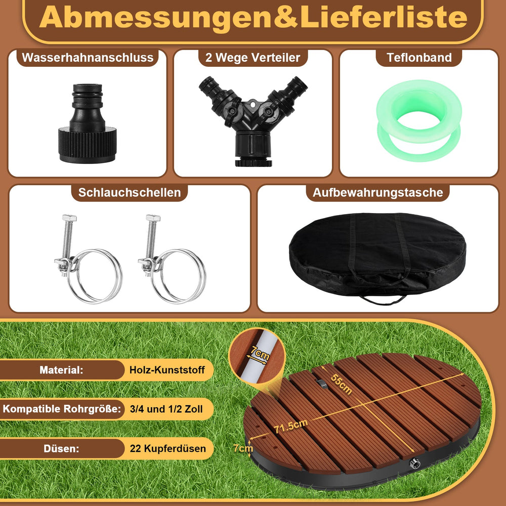 Bodendusche, Gartendusche