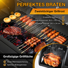 Jopassy Holzkohlegrill mit 2 Kammern und Thermometer
