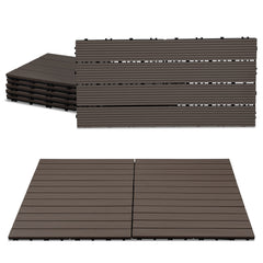 Jopassy WPC Terrassenfliesen 30x60 cm, Klickfliesen für Balkon & Garten, 1–5 m²