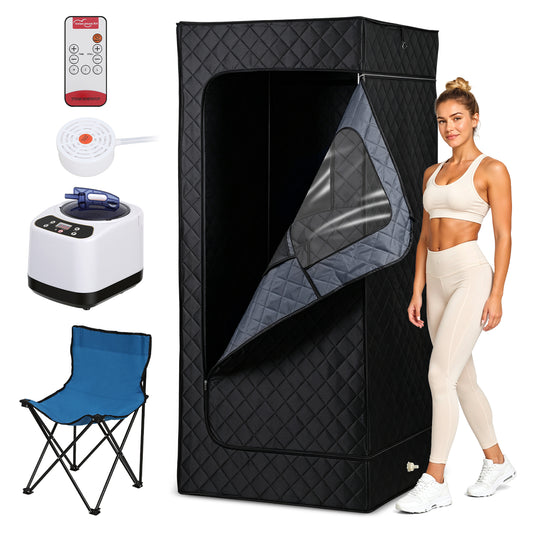 Jopassy Tragbare Dampfsauna 90 × 90 × 180 cm mit 9 Heizstufen und Fernbedienung
