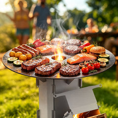 Jopassy Raketenofen 34x57 cm mit Grillplatte Outdoor BBQ