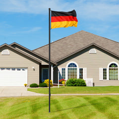 Jopassy Fahnenmast 6,5 m aus Aluminium Ø50 mm mit Deutschlandflagge und Bodenhülse