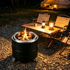 Jopassy Feuerschale Edelstahl Ø50 cm raucharm und klappbar