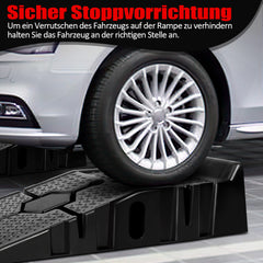 Jopassy Auffahrrampe Kunststoff Auto Rampe bis 2.5Tonnen 2er Set