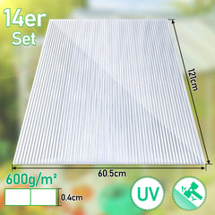 Jopassy Doppelstegplatten 4mm 14 Stück für Gewächshaus