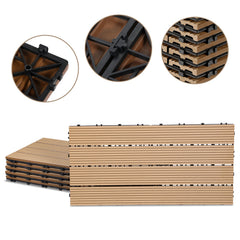 Jopassy WPC Terrassenfliesen 30x60 cm, Klickfliesen für Balkon & Garten, 1–5 m²