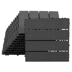 Jopassy WPC Terrassenfliesen 30x30 cm, Klickfliesen für Garten