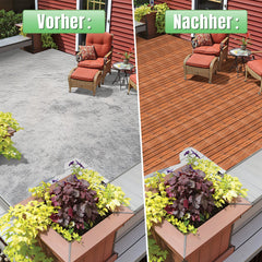 Jopassy Holzfliesen 30x30 cm, Terrassenfliesen für Balkon, 1–5 m²