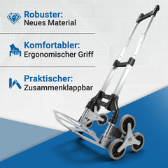 Jopassy Klappbare Treppensteiger-Sackkarre mit 70 kg Tragkraft für Einkauf und Garten