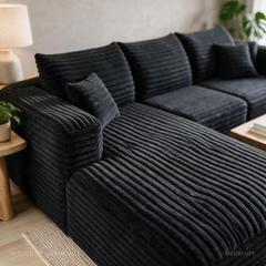 Jopassy Ecksofa mit Chaiselongue 241 x 151 x 58 cm, 2-Sitzer Sofa ohne Montage