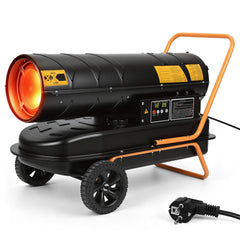 Jopassy Diesel Heizkanone 30 kW mit 38L Tank Thermostat Digitaldisplay und Rollen