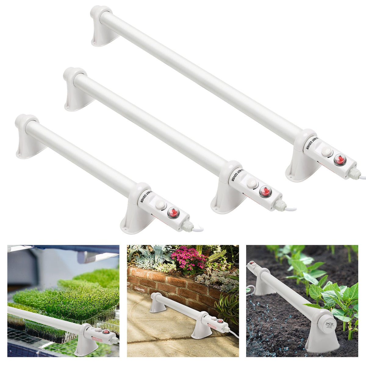 Jopassy Gewächshausheizung 55/90/135W IPX4 für Gewächshaus Frühbeet und Hochbeet