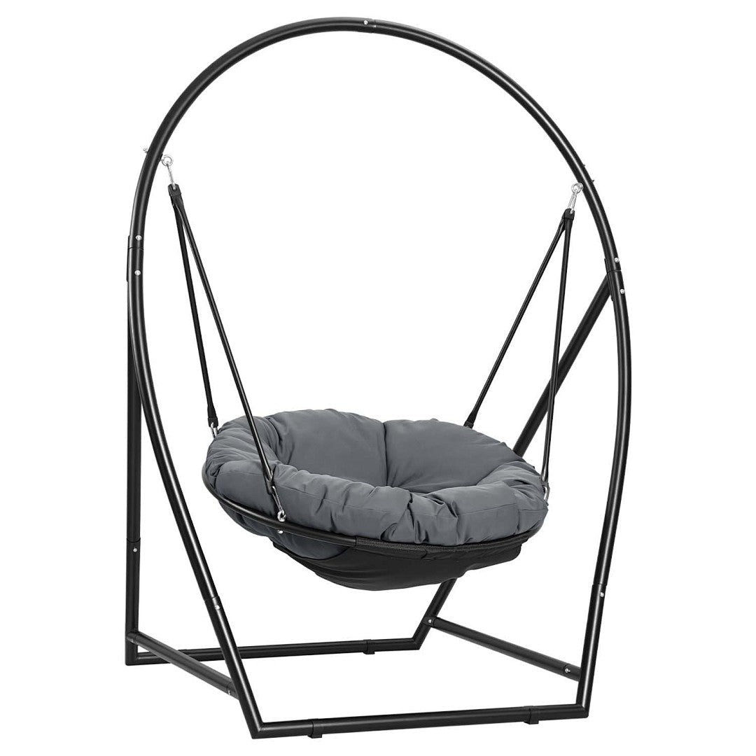 Jopassy Hängesessel mit Gestell und Kissen, höhenverstellbar bis 150 kg, für Garten und Balkon