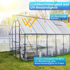 Jopassy 14 Stück Polycarbonatplatten 4 mm 10,25 m² für Gewächshaus