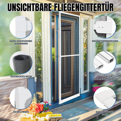 Jopassy Fliegengittertür mit Alu-Rahmen für Balkon Terrasse