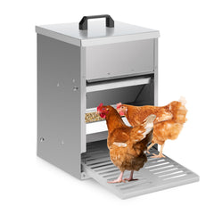 Jopassy Futterautomat Hühner 5 kg verzinkt mit Pedal rattensicher