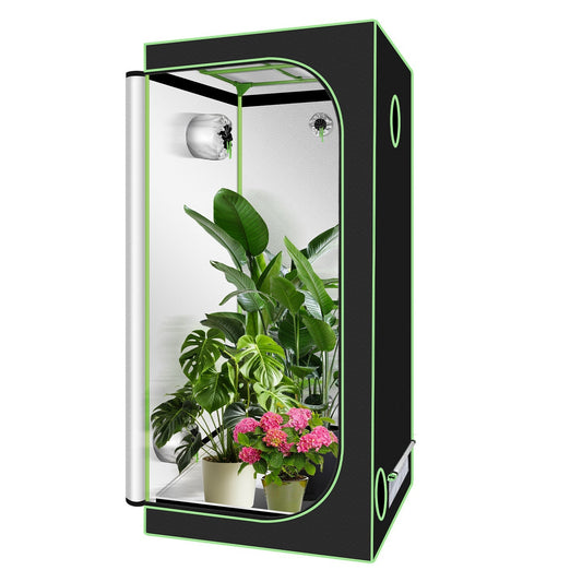 Jopassy Indoor Growzelt aus 600D Oxford Lichtdicht Wasserdicht mit Sichtfenster für Pflanzenanzucht
