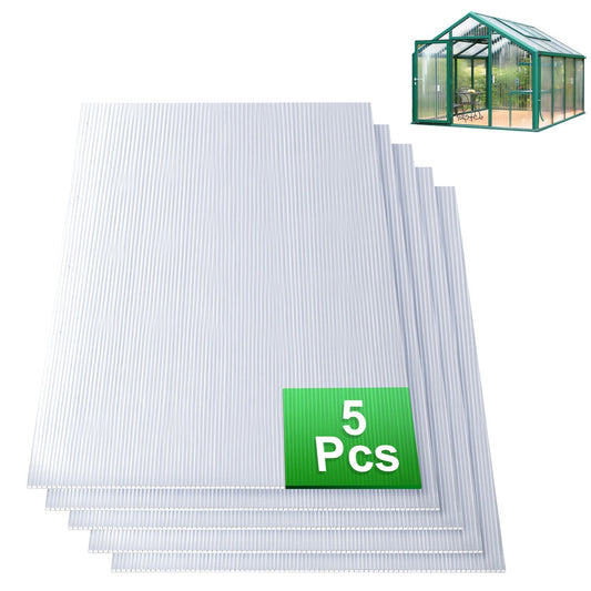 Jopassy Polycarbonat Hohlkammerplatten 8 mm 5 Stück ca. 3,66 m² für Gewächshaus