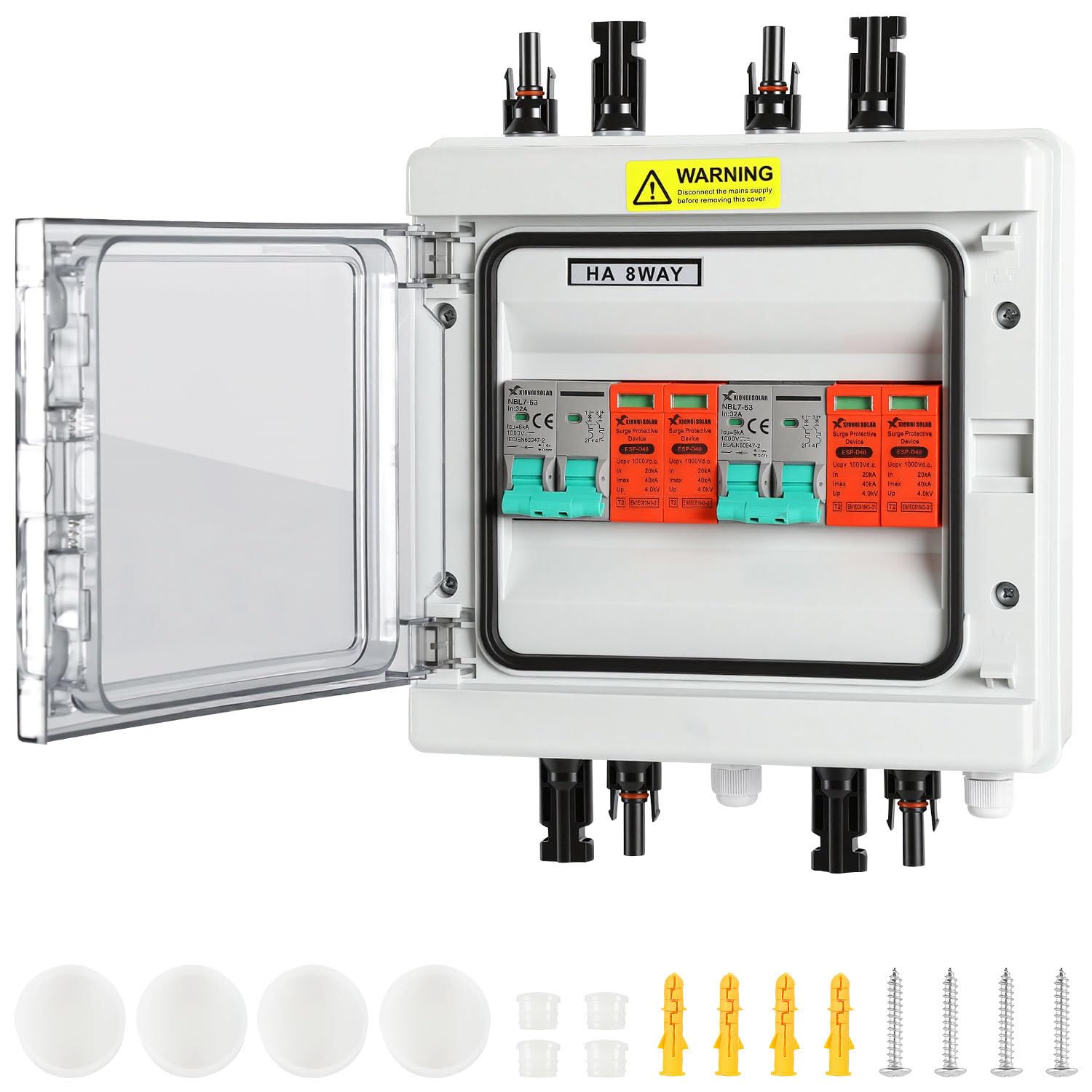 Jopassy PV Überspannungsschutz für 2 Strings DC 1000V 32A vorverdrahtet