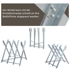 Jopassy Sägebock klappbar 81x80x80 cm 150 kg verzinkt für Kettensäge