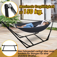 Jopassy Hängematte mit Gestell klappbar bis 150 kg für Garten Camping und Balkon