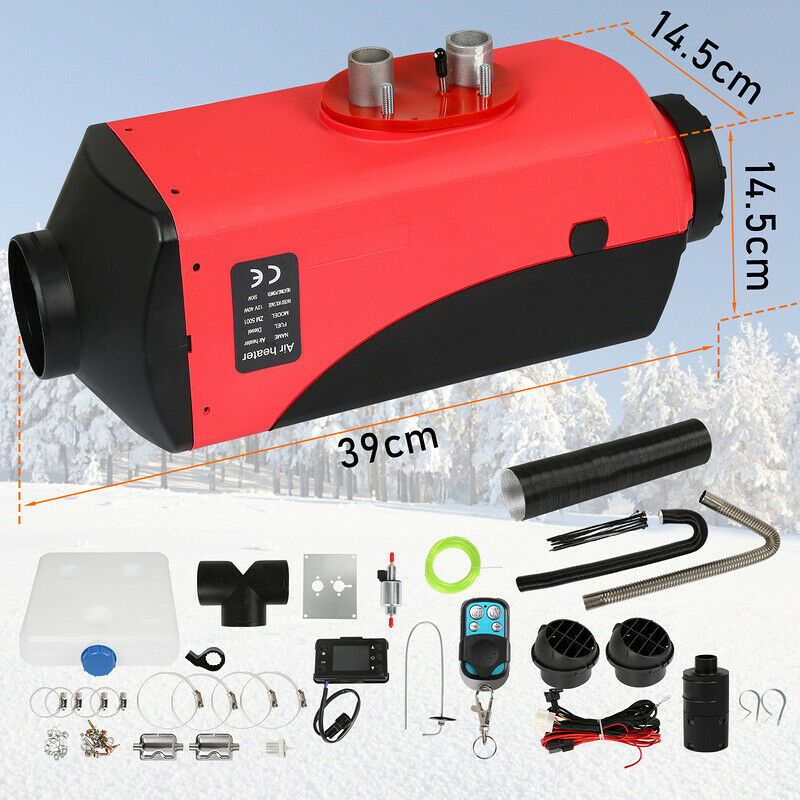 Jopassy Diesel Standheizung 5kW 12V mit LCD Fernbedienung und Schalldämpfer