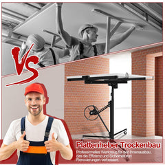 Jopassy Plattenheber klappbar 140-325 cm höhenverstellbar bis 68 kg für Trockenbau