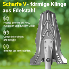 Jopassy Spaten mit Wurzelsäge 120 cm Wurzelspaten Edelstahl für Garten