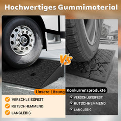 Jopassy Auffahrrampe 2er Set 49 × 30 × 11 cm bis 10 t für Auto und Motorrad