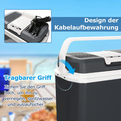Jopassy Kühlbox 24 L elektrisch 12V 230V mit Warmhaltefunktion für Auto und Camping