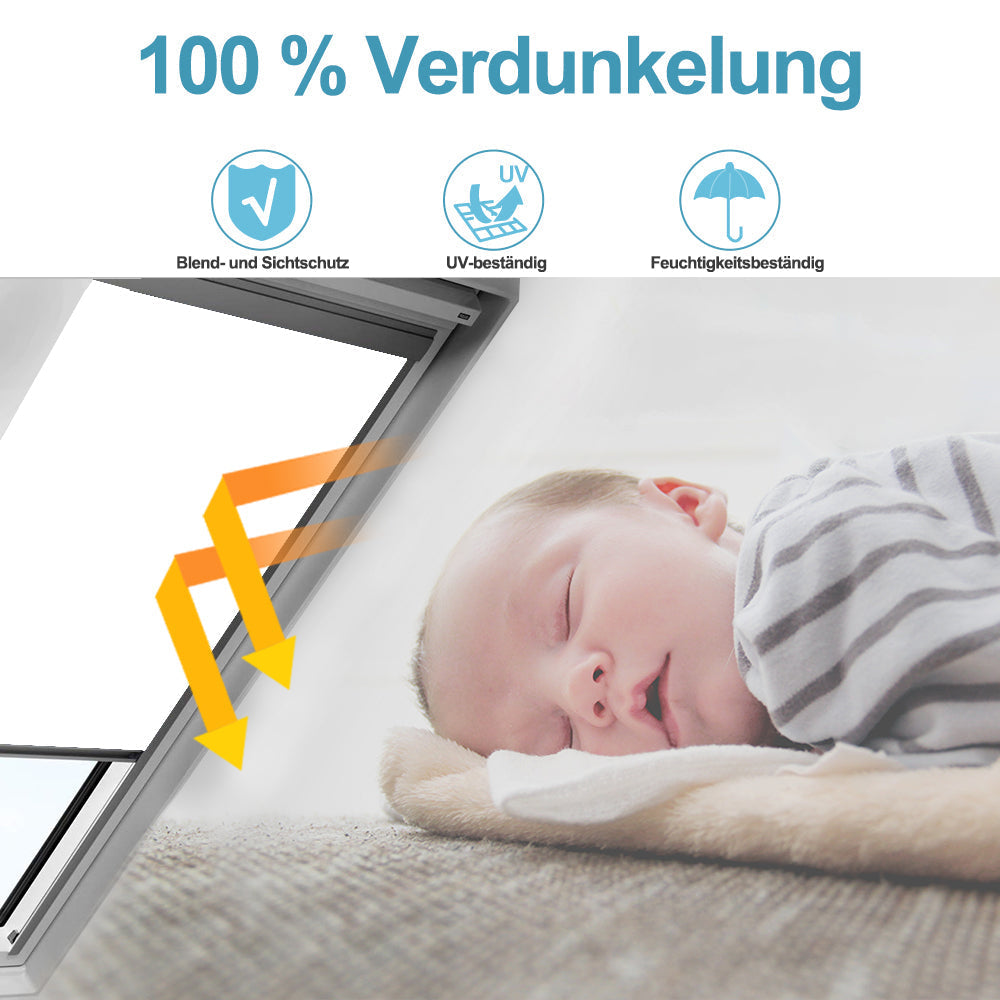 Jopassy Verdunkelungsrollo Thermo für Dachfenster