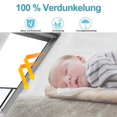 Jopassy Verdunkelungsrollo Thermo für Dachfenster