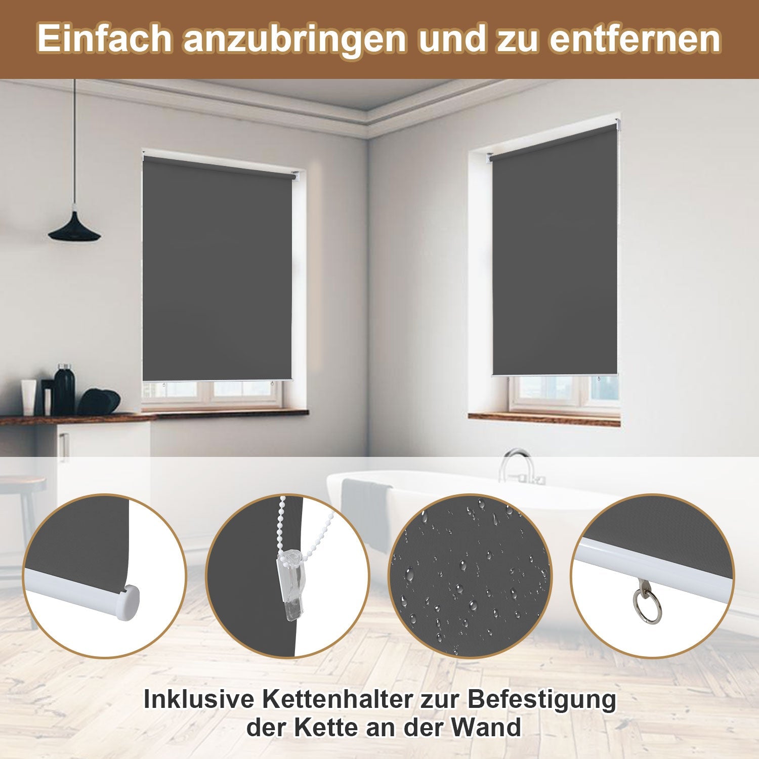Jopassy Senkrechtmarkise Balkonmarkise Außenrollo für Balkon Terrasse Garten