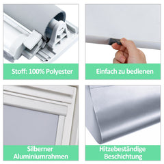 Jopassy Verdunkelungsrollo Thermo für Dachfenster