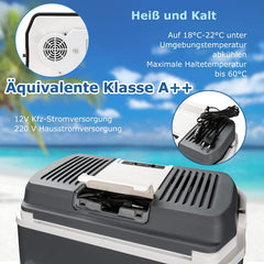 Jopassy Kühlbox 24 L elektrisch 12V 230V mit Warmhaltefunktion für Auto und Camping