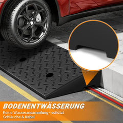 Jopassy Auffahrrampe 2er Set 49 × 30 × 11 cm bis 10 t für Auto und Motorrad