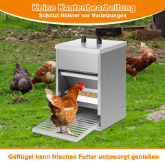 Jopassy Futterautomat Hühner 5 kg verzinkt mit Pedal rattensicher