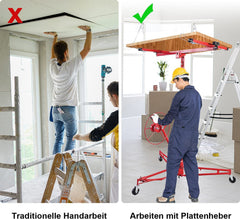 Jopassy Plattenheber klappbar 140-325 cm höhenverstellbar bis 68 kg für Trockenbau
