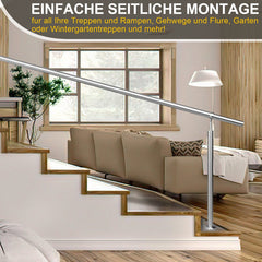 Jopassy Edelstahl Eingangsgeländer 80 bis 180 cm für Treppe