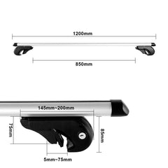 Jopassy Dachträger Relingträger Aluminium bis 150 kg