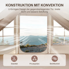 Jopassy Aufblasbares Campingzelt 6.3㎡ Luftzelt mit Dachfenster und Tragetasche