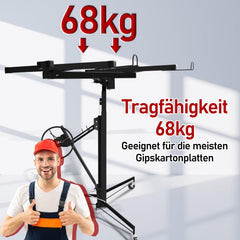 Jopassy Plattenheber klappbar 140-325 cm höhenverstellbar bis 68 kg für Trockenbau