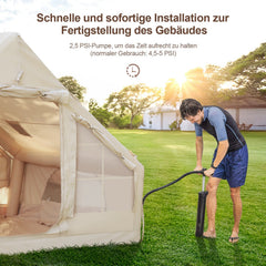Jopassy Aufblasbares Campingzelt 6.3㎡ Luftzelt mit Dachfenster und Tragetasche