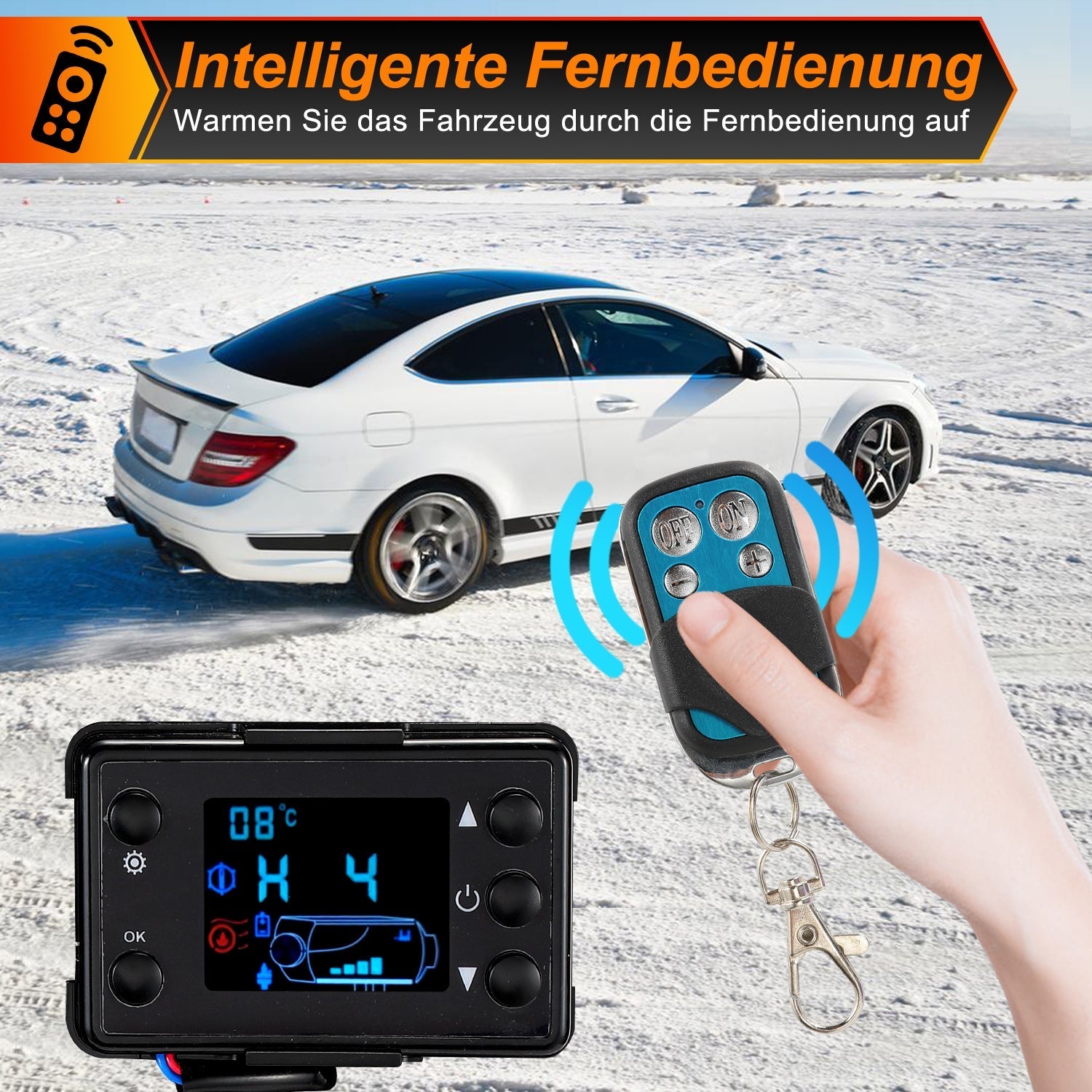 Jopassy Dieselheizung 8kW 12V All-in-One mit LCD Fernbedienung für Wohnmobil LKW