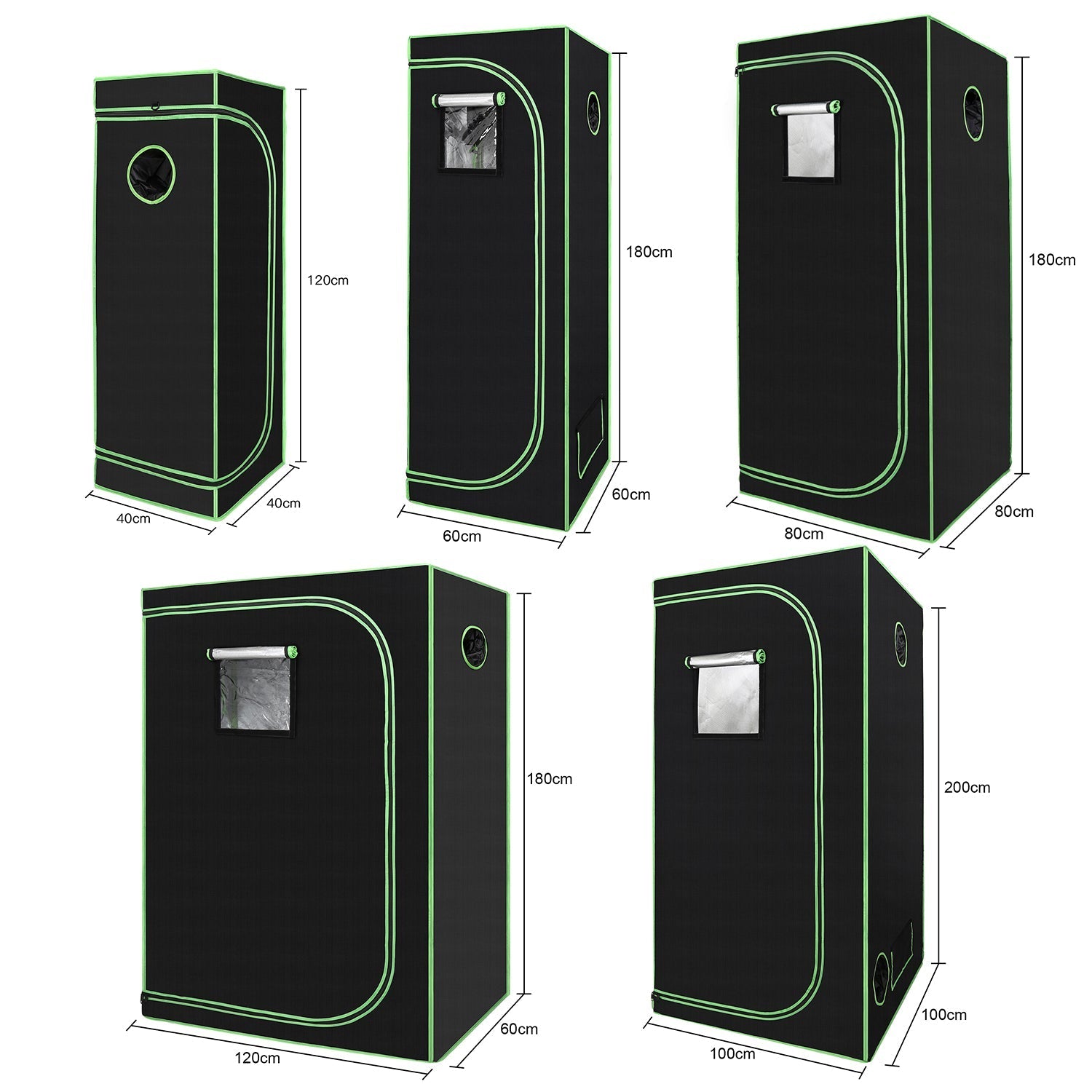 Jopassy Indoor Growzelt aus 600D Oxford Lichtdicht Wasserdicht mit Sichtfenster für Pflanzenanzucht