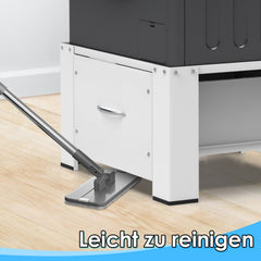 Jopassy Waschmaschinen Untergestell mit Schublade 63x54x32 cm für Waschmaschine und Trockner